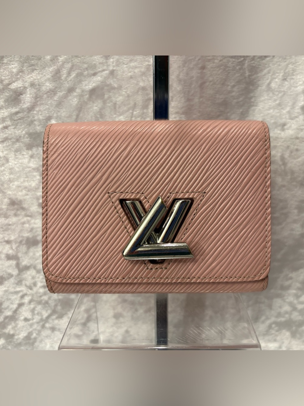Louis Vuitton Epi Leather Twist Compact Wallet Pink SHW COA